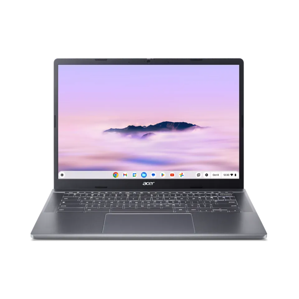 Acer Chromebook Plus 514 open on a white background